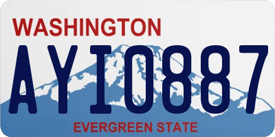 WA license plate AYI0887