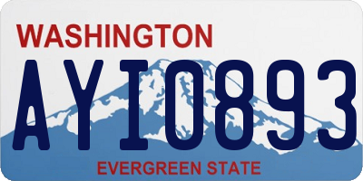 WA license plate AYI0893