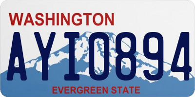 WA license plate AYI0894