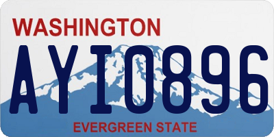 WA license plate AYI0896