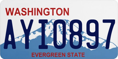 WA license plate AYI0897