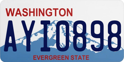 WA license plate AYI0898