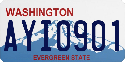 WA license plate AYI0901