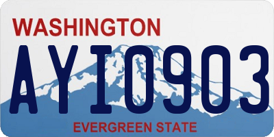 WA license plate AYI0903