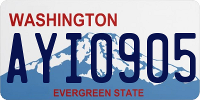 WA license plate AYI0905