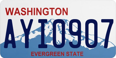 WA license plate AYI0907