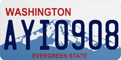 WA license plate AYI0908