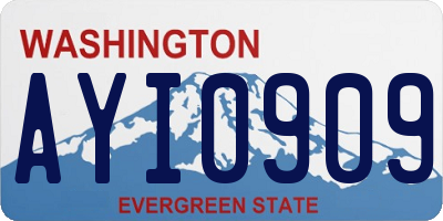 WA license plate AYI0909