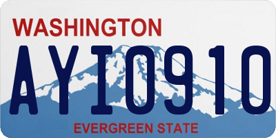 WA license plate AYI0910