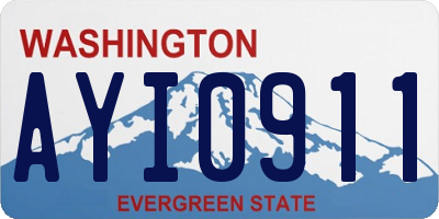 WA license plate AYI0911