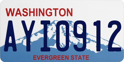 WA license plate AYI0912