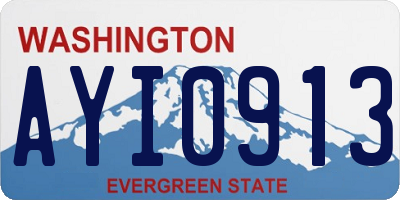 WA license plate AYI0913
