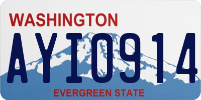 WA license plate AYI0914
