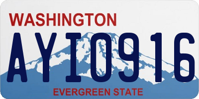 WA license plate AYI0916
