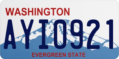 WA license plate AYI0921