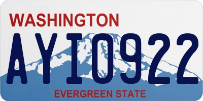 WA license plate AYI0922