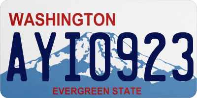 WA license plate AYI0923