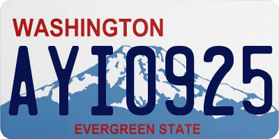 WA license plate AYI0925