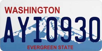 WA license plate AYI0930