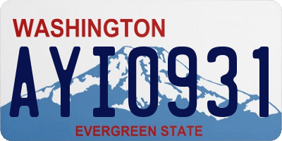 WA license plate AYI0931