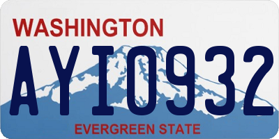 WA license plate AYI0932