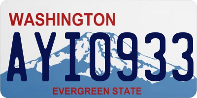 WA license plate AYI0933