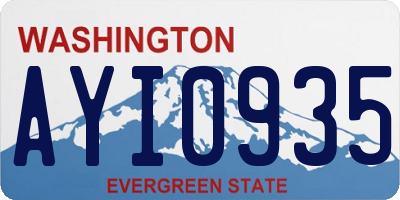 WA license plate AYI0935