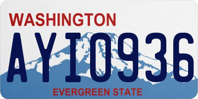 WA license plate AYI0936