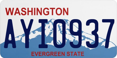 WA license plate AYI0937