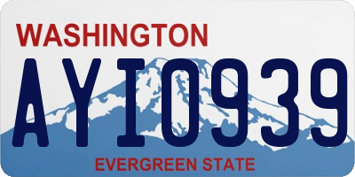 WA license plate AYI0939