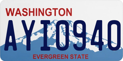 WA license plate AYI0940
