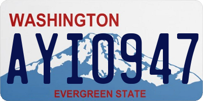 WA license plate AYI0947