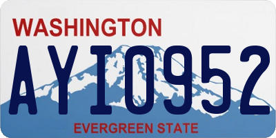 WA license plate AYI0952