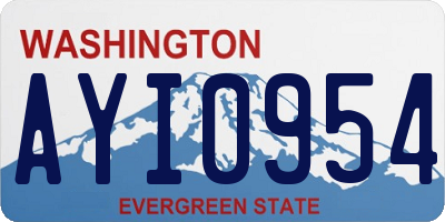 WA license plate AYI0954