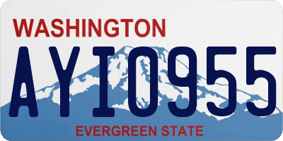 WA license plate AYI0955