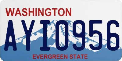 WA license plate AYI0956