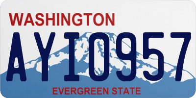 WA license plate AYI0957