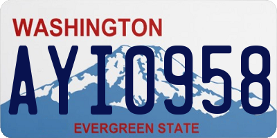 WA license plate AYI0958