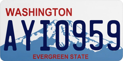 WA license plate AYI0959
