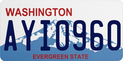 WA license plate AYI0960