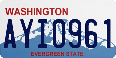 WA license plate AYI0961