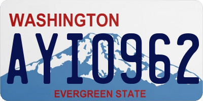 WA license plate AYI0962