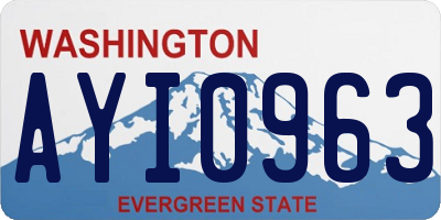 WA license plate AYI0963