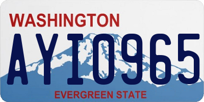 WA license plate AYI0965