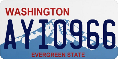 WA license plate AYI0966