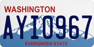 WA license plate AYI0967