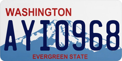 WA license plate AYI0968