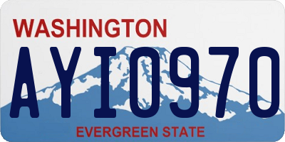WA license plate AYI0970