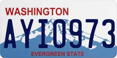 WA license plate AYI0973