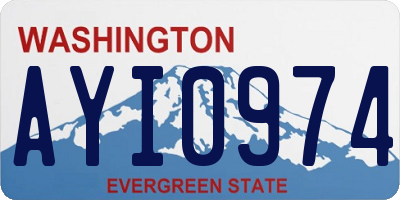 WA license plate AYI0974